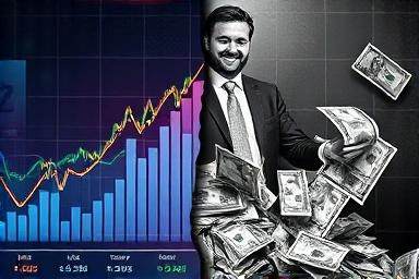 Contrast between financial boom and bust, symbolizing Minsky Moment.