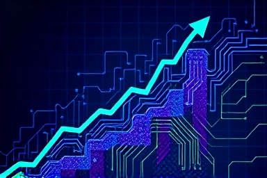 Abstract AI growth and technology concept