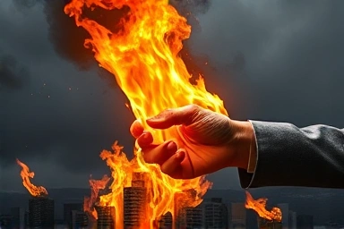 Symbolic image of inflation being controlled by strong economic policy.