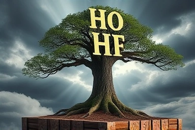 Symbolic tree of financial stability amidst economic uncertainty.