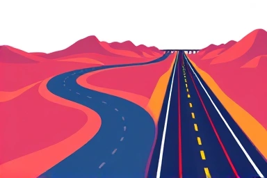 Abstract road symbolizing wealth acceleration and financial freedom.