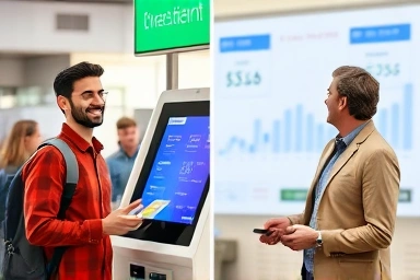 Traveler exchanging currency, financial investment