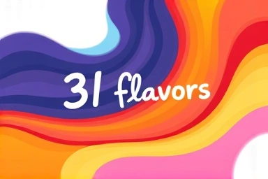 Abstract representation of 31 ice cream flavors
