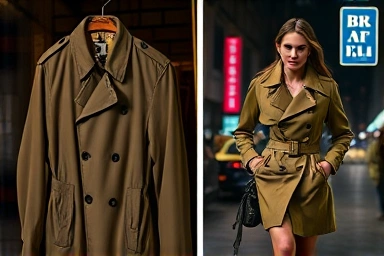 Burberry trench coat transformation from old to new style