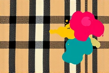 Modern interpretation of classic Burberry check pattern