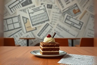 Symbolic image of a failing cafe chain's decline.