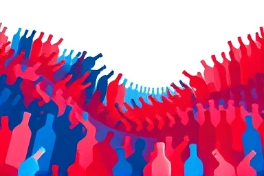 Consumer choice in beverage market brand loyalty abstract representation