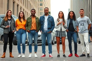 Stylish people wearing Converse Chuck Taylors in urban environments.