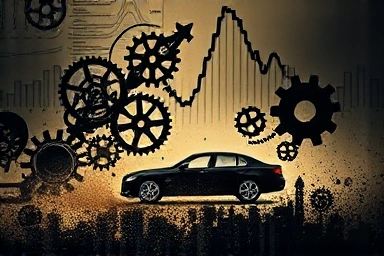 Visual metaphor for complex financial issues leading to corporate crisis.