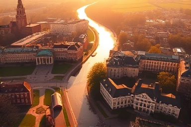 Iconic university campuses, Harvard and Yale, representing historical rivalry and innovation.