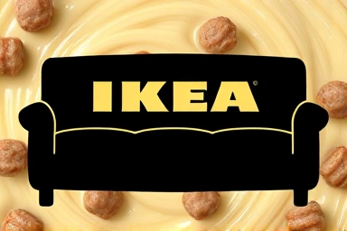 Symbolic fusion of IKEA furniture and food experience.