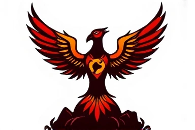 Phoenix rising from ashes, symbolizing Marvel's rebirth