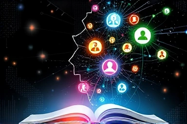 Comic book transforming into a digital universe, representing IP expansion
