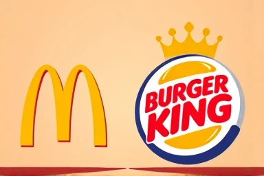 Fast food logos in strategic competition, marketing rivalry