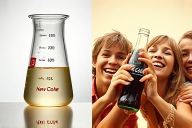 Contrast between sterile 'New Coke' and nostalgic classic Coke