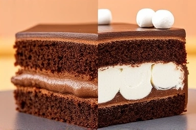 Comparison of Oyes and Choco Pie texture and filling