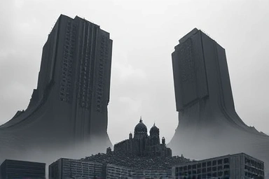 Symbolic representation of a failed venture against corporate giants.