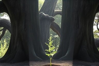 Metaphor of a small business struggling against large corporations.
