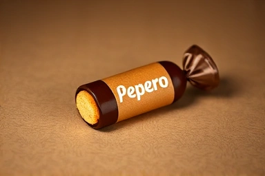 Single pepero stick, thoughtful mood, warm tones