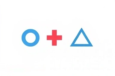 Abstract geometric shapes symbolizing gaming intuition and brand.