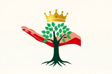 Symbolic image of Rolex crown on a thriving tree, legacy, contribution.
