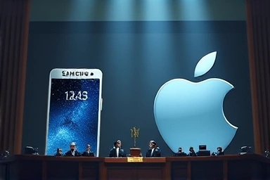 Symbolic courtroom battle between Samsung and Apple