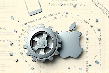 Abstract visualization of Samsung and Apple's intertwined patent conflict