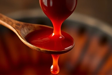 Tabasco sauce aging in a wooden barrel