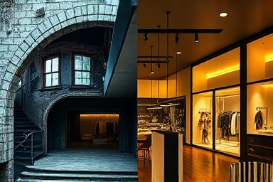 Transformation from chaos to luxury, symbolizing brand rebirth.