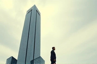 Symbolic image of Travis Kalanick and Uber's rise and fall