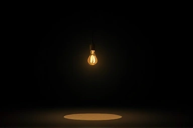 Symbol of hope and creativity in darkness