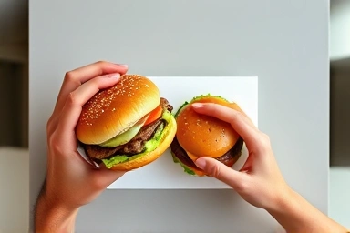 Choosing between Whopper and Big Mac, burger preference decision