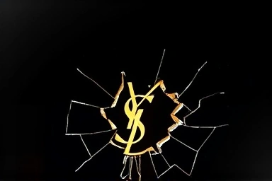 Symbolic YSL emergence from broken Dior silhouette.