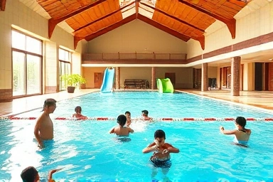 Family fun at Busan Commodore Hotel swimming pool