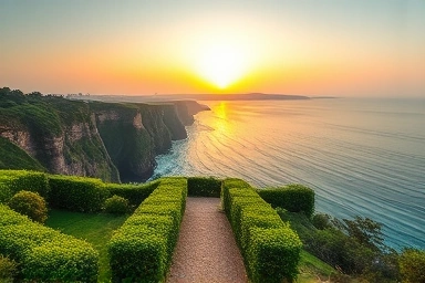 Igidae Coastal Walk, Busan, stunning ocean sunset, nature path