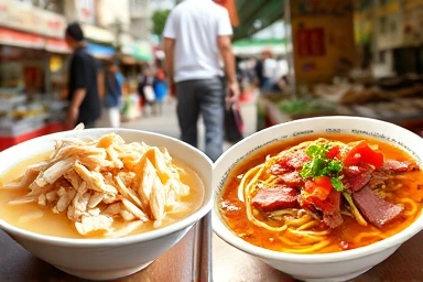 Busan Milmyeon comparison: Chicken vs Beef broth bowls