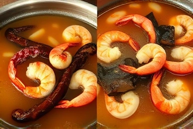 Split image comparing two styles of Busan Nakgopse