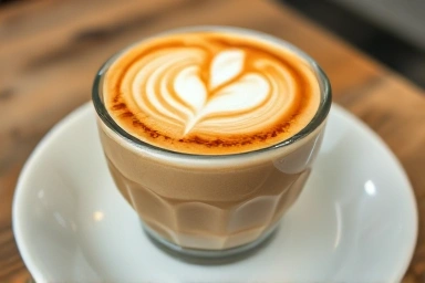 Artisanal coffee and dessert from a Busan cafe