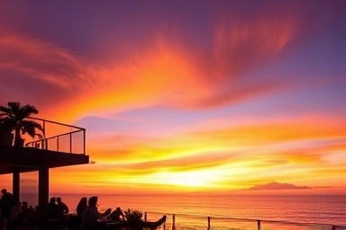 Dadaepo sunset view from a cafe terrace