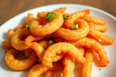 Delicious and crispy Tendon dish with various fried ingredients