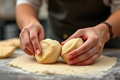 Hands crafting fun fishcakes at an experience center