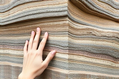 채석강 절벽 지층, 수만 권 책 모양