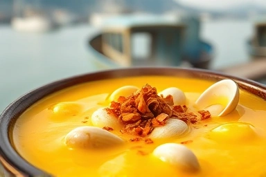 부안 곰소항의 명물, 울금 바지락죽