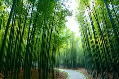 담양 죽녹원의 울창한 대나무 숲 전경