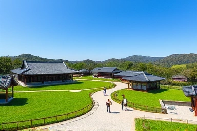 하동 최참판댁의 고즈넉한 전통 가옥 풍경