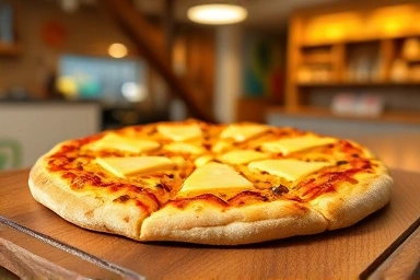 갓 구워낸 먹음직스러운 임실 치즈 피자