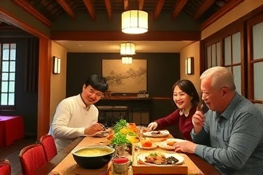 전주 한옥마을 식당 내부