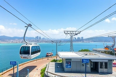 목포 해상 케이블카 북항 주차장 풍경