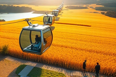 가을 순천만 국가정원과 스카이큐브 전경