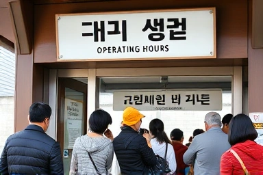 대둔산 케이블카 매표소 풍경